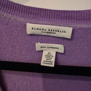 Banana Republic Purple Cashmere Sweater